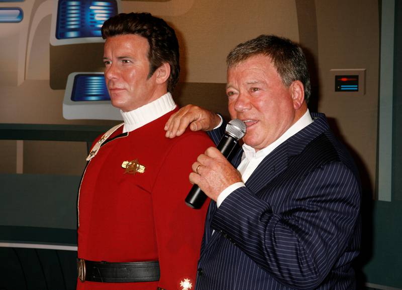 Canadian actor William Shatner as he unveils a wax figure of himself as Captain Kirk. Reuters