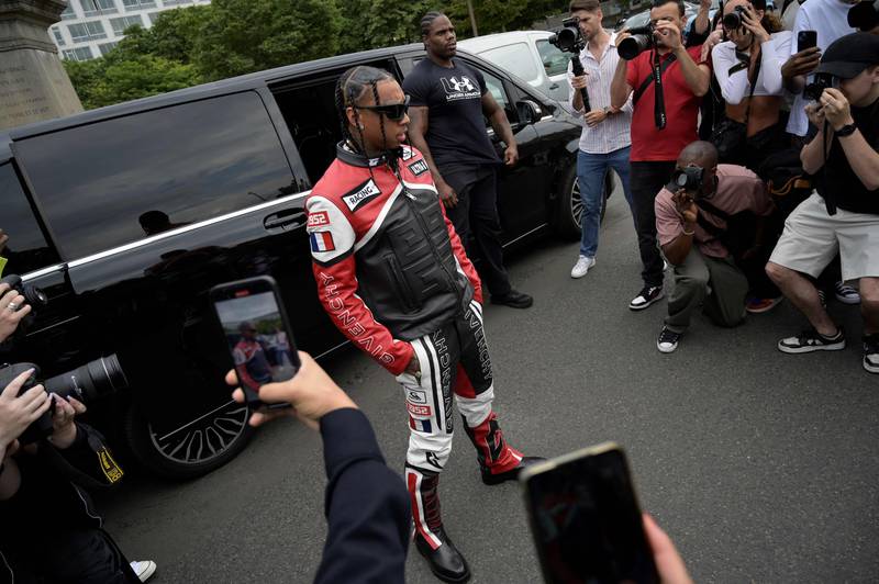 US rapper Tyga arrives to attend the Givenchy show. AFP