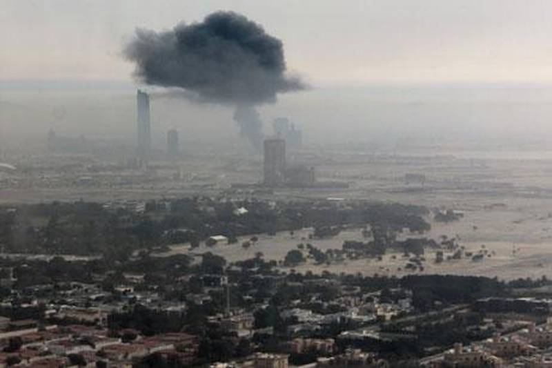 Smoke Rises Over Dubai Creek As Fire Engulfs Boats After Explosions 