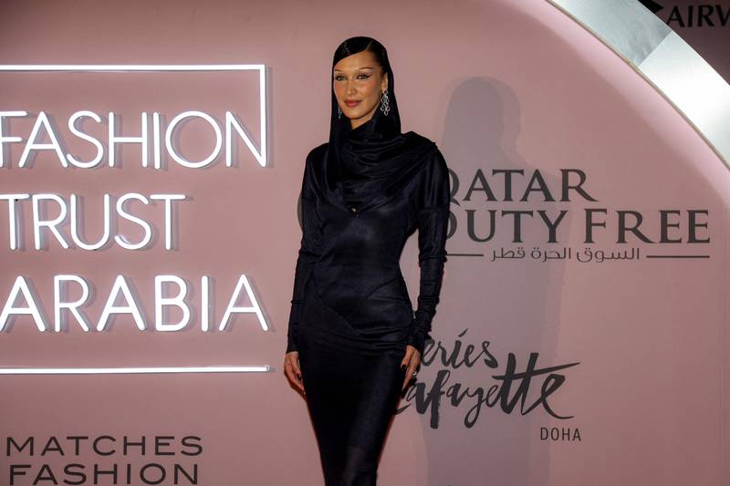  Bella Hadid attends the fourth Fashion Trust Arabia Awards. AFP