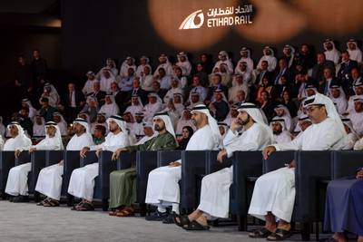 Sheikh Mohammed announced the launch of the freight network at the main control and maintenance centre in Abu Dhabi’s Al Fayah region. Wam