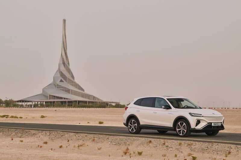 The Marvel R is being tested in Dubai, with the Mohammed bin Rashid Al Maktoum Solar Park in the background. 