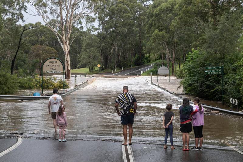 Heavy flooding at Cattai Creek in Maraylya, Australia. Getty Images