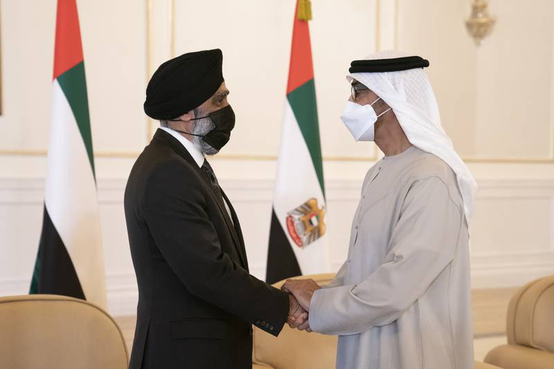 Canada's Minister of Defence Harjit Sajjan offers condolences to the President, Sheikh Mohamed.