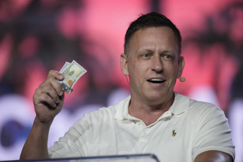 Billionaire tech investor Peter Thiel has poured money into a super PAC backing 'Hillbilly Elegy' author JD Vance.  AP