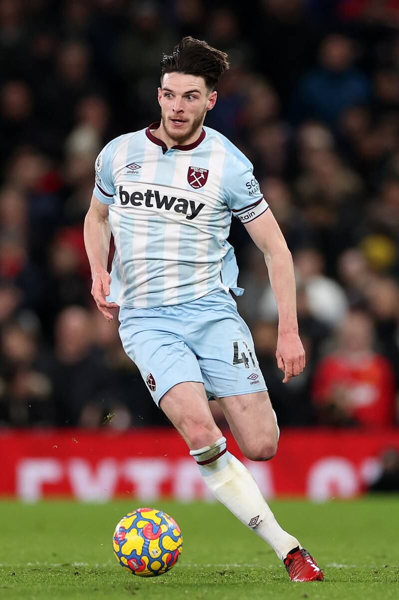 Centre midfield: Declan Rice (West Ham) – Defeat was cruel to West Ham but Rice was the outstanding player on the Old Trafford pitch against Manchester United. Getty Images