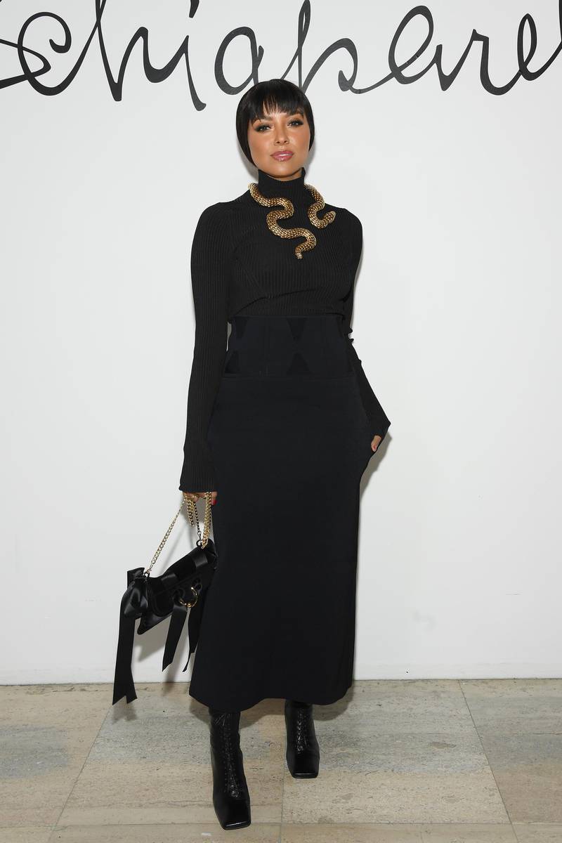 'The Vampire Diaries' actress Kat Graham attends the Schiaparelli Haute Couture Spring/Summer 2020 show. Getty Images