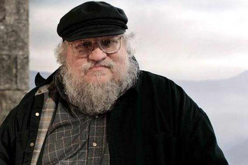 George RR Martin on the set of Game of Thrones. It’s been a six-year wait for the fifth book in the Song of Fire and Ice series, and it’s thought it could be another six years for the next novel.