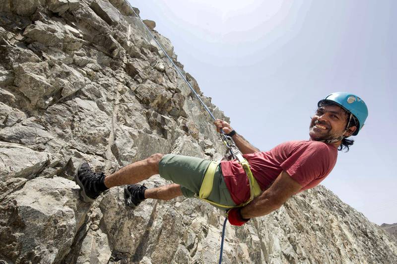Fujairah, United Arab Emirates - Saeed Al Memari first Emirati to climb Everest eight years ago and scaled Everest twice has launched a government adventure centre with hiking and bike trails in Fujairah as part of an effort to regulate outdoor activities in the emirate.  Ruel Pableo for The National 