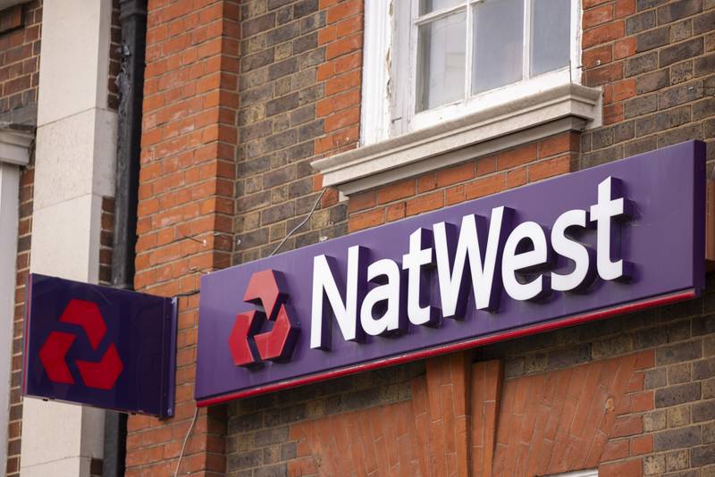 A Natwest bank branch in Woking, UK. NatWest's net interest margin has declined, prompting a fall in the group's shares on Friday. Bloomberg
