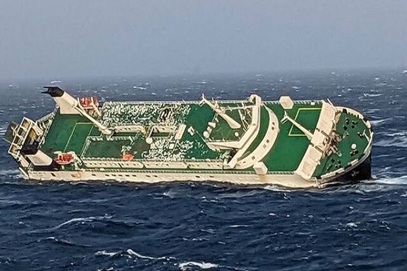 Cargo vessel 'Al Salmy 6' sank in the northern Gulf on Thursday. EPA