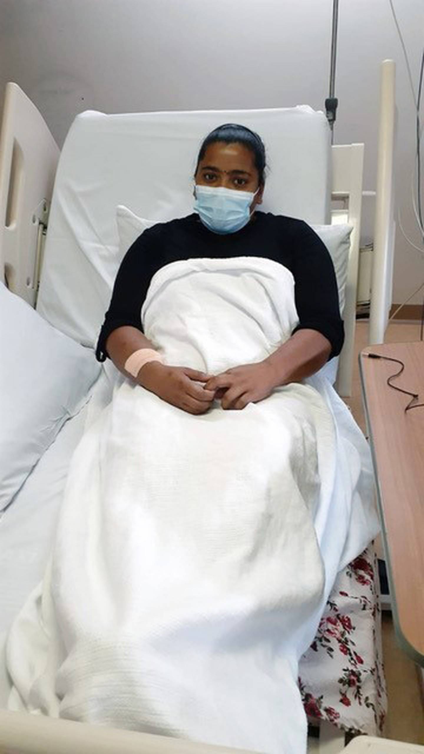 Paediatric nurse Leena Susan Santhosh, 39, suddenly felt ill in August. She was later diagnosed with a serious heart problem. Photo: NMC Healthcare
