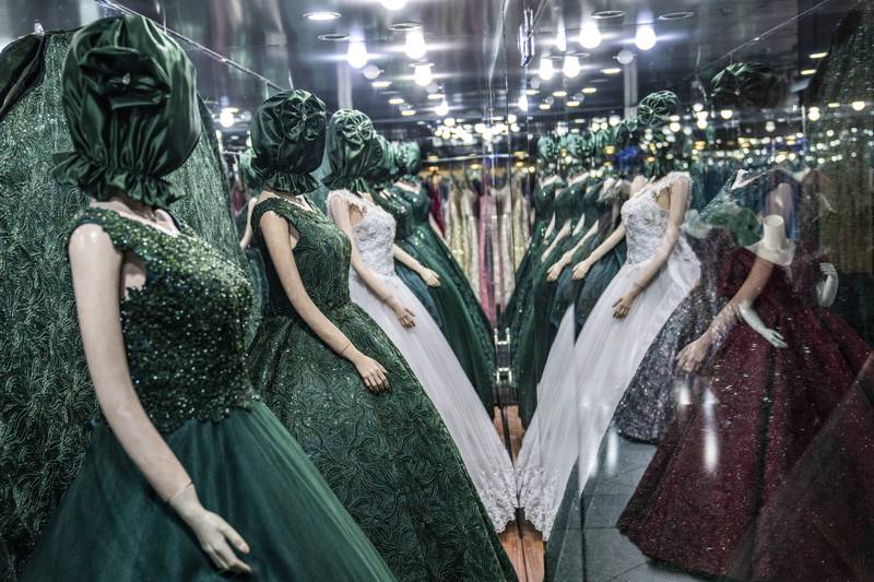 Elaborate dresses have always been popular in Afghanistan for weddings 