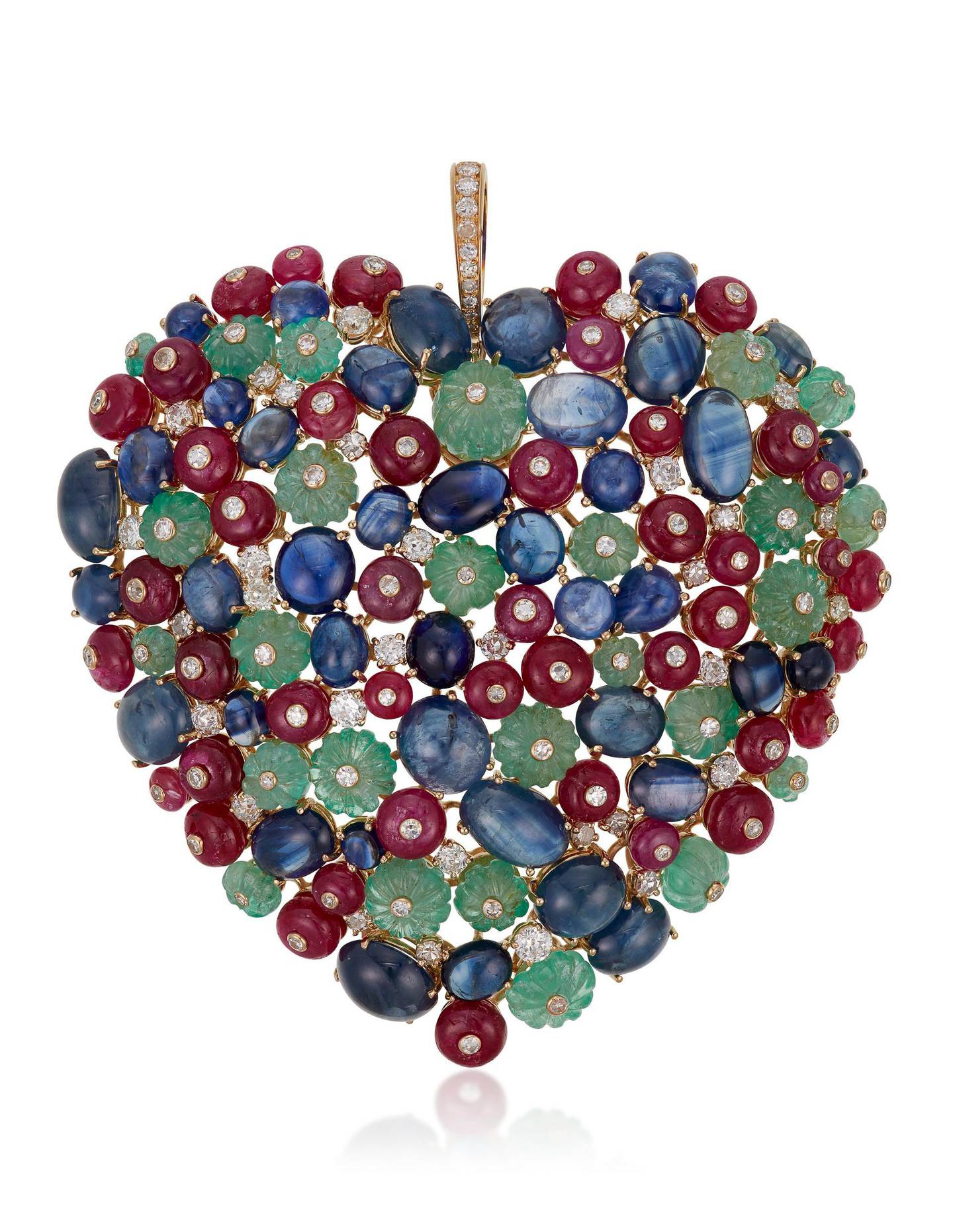 Heart-shaped pendant from the Colourful Whimsy: Jewels by Michele della Valle auction. Courtesy Christie's