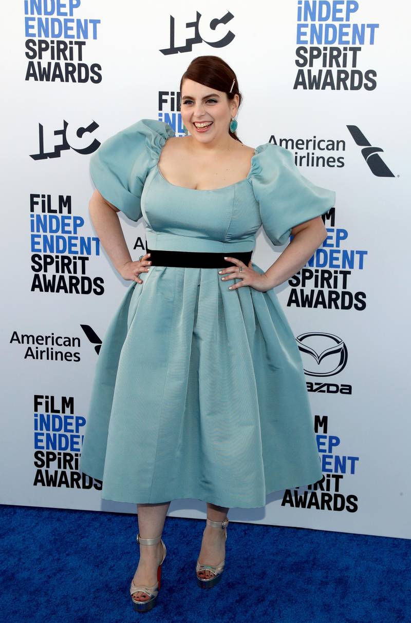 Beanie Feldstein in Markarian at the 35th Film Independent Spirit Awards in California on February 8, 2020. Reuters