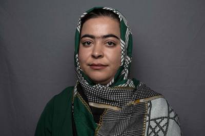 Afghanistan Women’s Chamber of Commerce and Industry director Nargis Hashimi, 27, poses for a portrait in Herat.