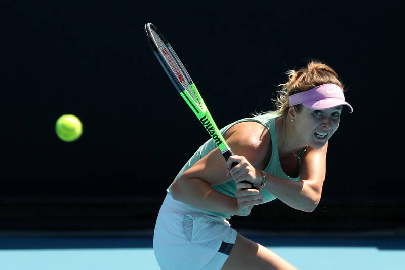 Elina Svitolina during her win over Jelena Ostapenko at the Gippsland Trophy. Getty