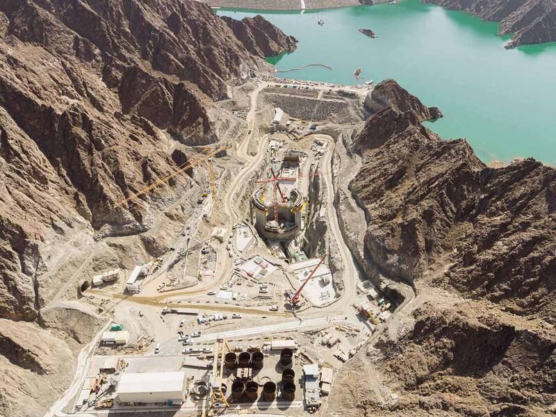 Hatta's hydroelectric power station is now 44 per cent complete. All photos: Dewa