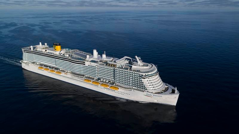 6. Costa Toscana shares sixth place in a ranking of the world's biggest cruise liners, with its sister ship from the Italian cruise line. Photo: Costa Cruises