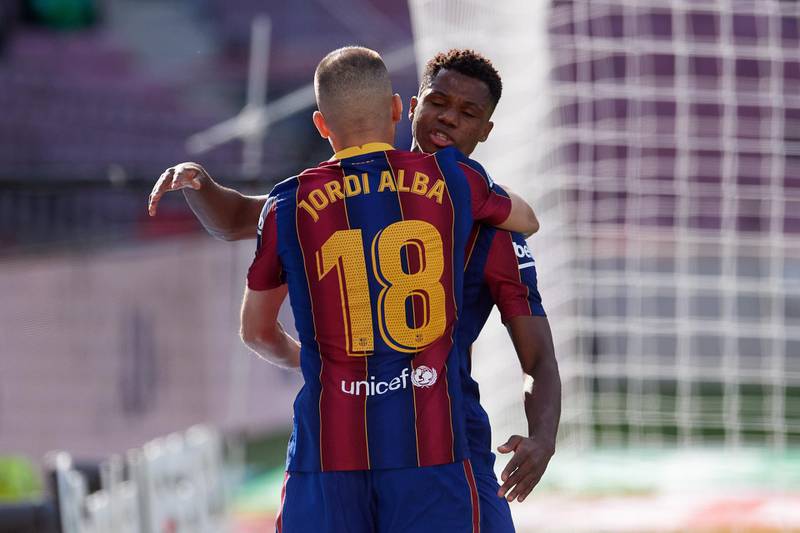 Ansu Fati - 7. The youngster was always half a yard ahead of Ramos in the build-up to his early equaliser, and he had the defender in trouble again when he worked a yard and fired just wide at the start of the second 45. Getty
