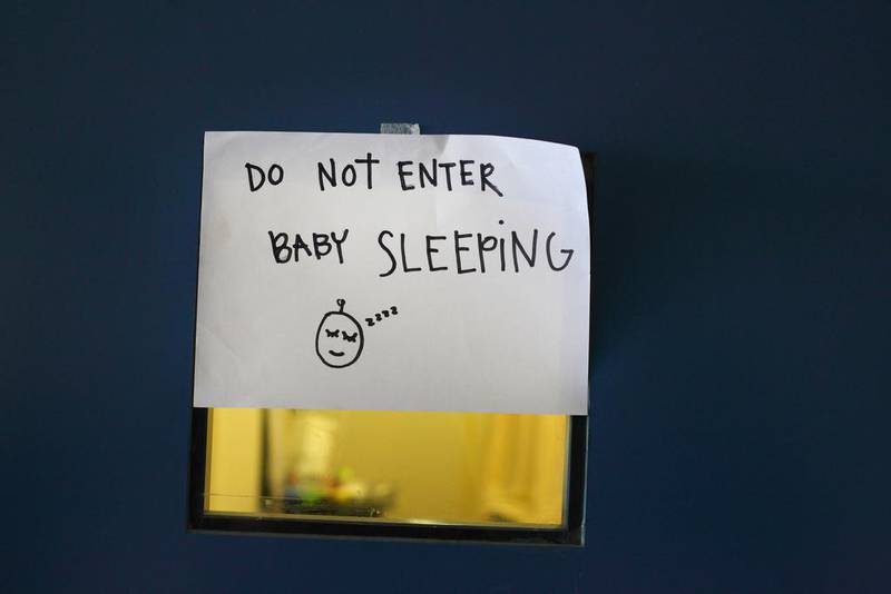 A sign outside a hospital room Dr Nayana Patel’s surrogacy hospital at Anand. Subhash Sharma for The National