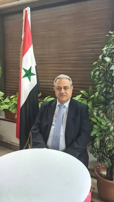 Presidential hopeful Mahmoud Merei in his office in Damascus 