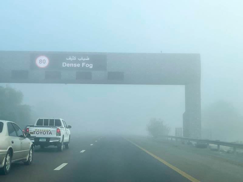 Thick fog had descended on Dubai.