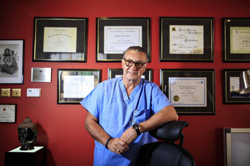 Dr. Luiz Toledo, consultant plastic surgeon at Medical Arts Clinic in Jumeirah.  Sarah Dea/The National