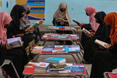 Since regaining power in Afghanistan in August 2021, the Taliban has curtailed women's access to education and employment. AFP