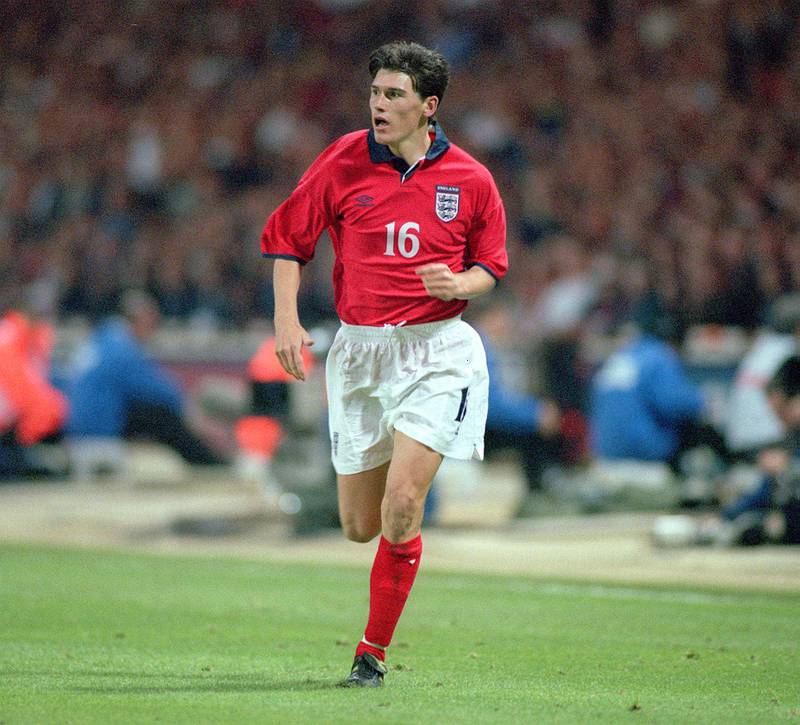 Mandatory Credit: Photo by Colorsport/Shutterstock (7432332r)
Gareth Barry comes on as subsitute to make his England debut England v Ukraine Friendly International Wembley 31/5/00 Great Britain London
England v Ukraine - 31 May 2000