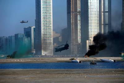 The public demonstration involved key units from the ground, sea and air forces. WAM