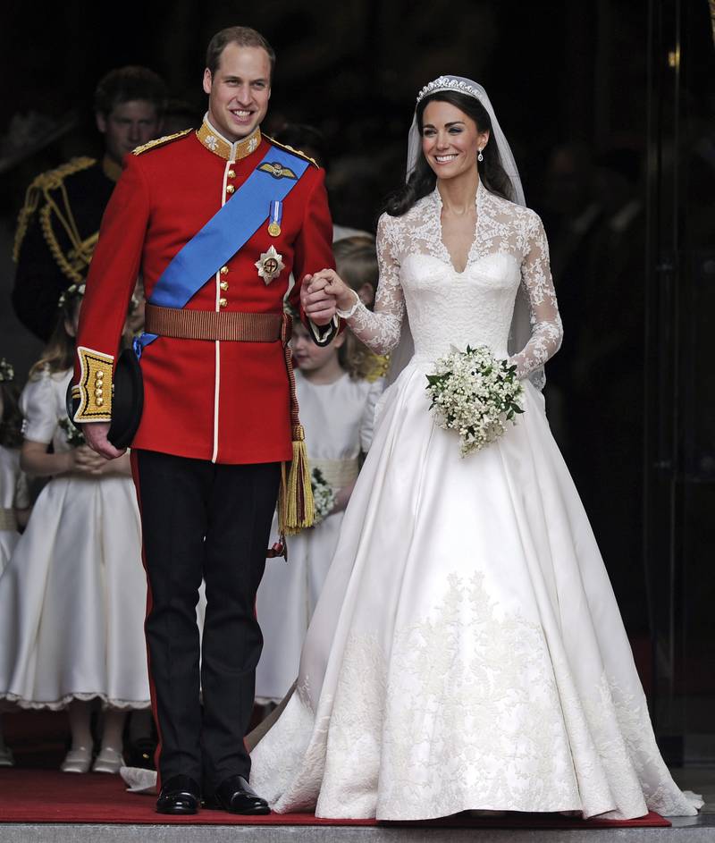 Burton created the Princess of Wales' wedding dress. AP