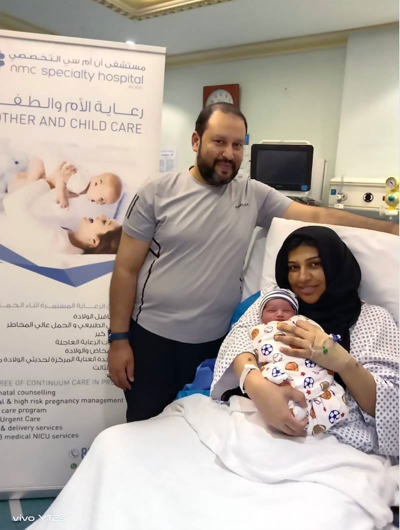 Overjoyed parents Ayesha Zubai and Imran Ali, from Pakistan, welcomed baby Mohammed Muhaibullah into the world after trying for eight years to start a family. Photo: NMC Healthcare