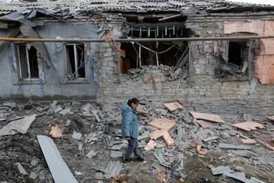 A house in Donetsk destroyed in recent shelling. Reuters