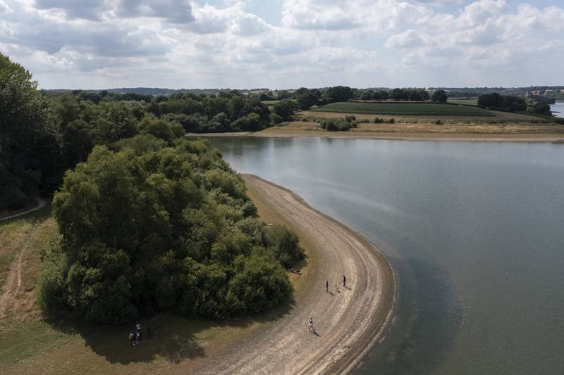 Low water levels at Bewl Water reservoir in Lamberhurst. Getty Images