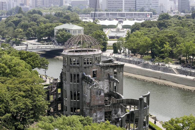 epa07838862 (FILE) - The Atomic-bombed Dome and Hiroshima Peace Memorial Park in Hiroshima, Hiroshima Prefecture, western Japan, 30 July 2015 (issued 13 September 2019). The  Vatican announced on 13 September 2019 Pope Francis will visit Japan from 23 to 26 November, and will visit the cities of Hiroshima and Nagasaki, which were leveled by atomic bombs during World War II. The Pope's visit to Japan will be the first for a pointif since John Paul II visited in 1981.  EPA-EFE/KIMIMASA MAYAMA *** Local Caption *** 55463959