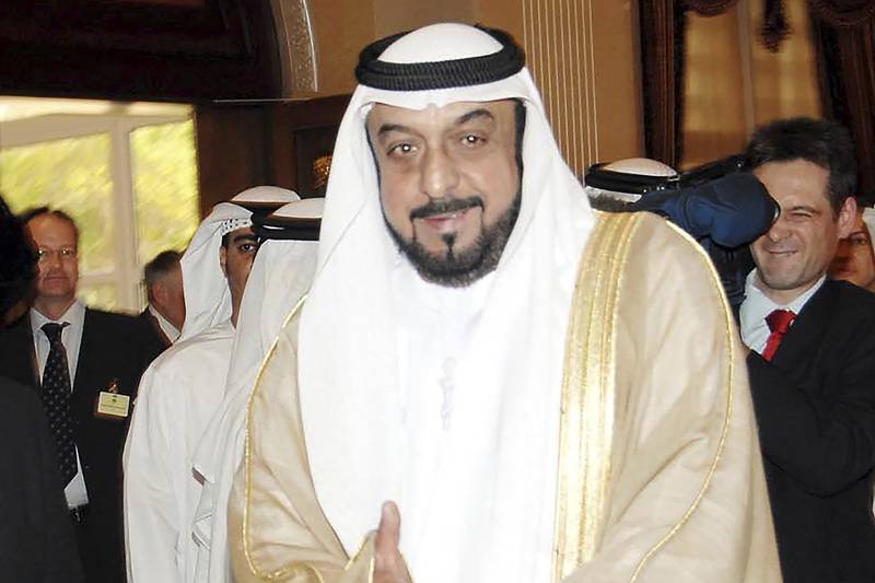 The late UAE President Sheikh Khalifa bin Zayed, died aged 73 on May 13, 2022. AP Photo / Wam