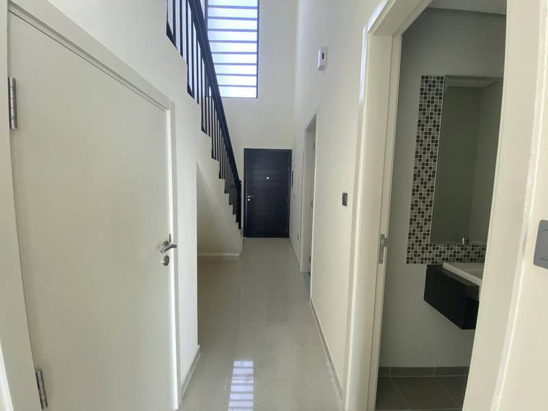 An unfurnished three-bedroom villa at Akoya Oxygen by Damac is renting at Dh65,000. Courtesy Allsopp & Allsopp