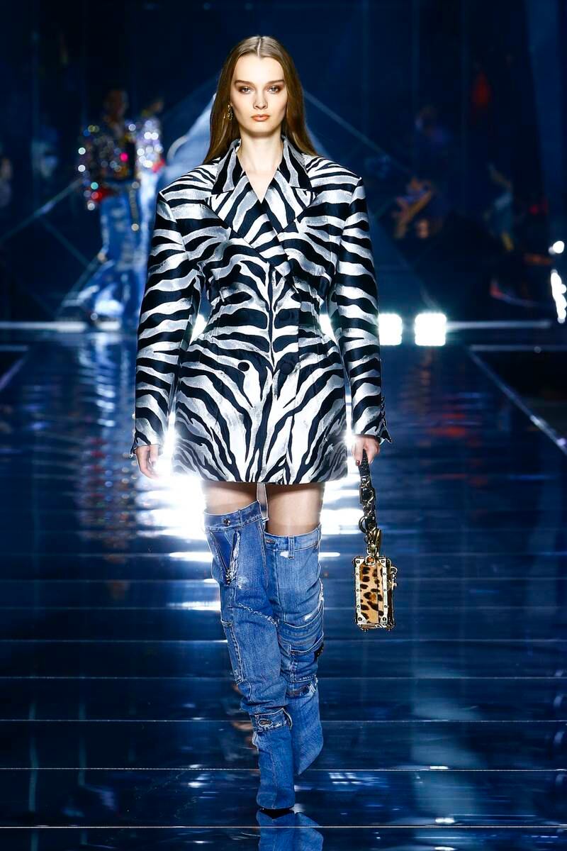 The designers said they drew inspiration from the early 2000s, when their exuberant designs broke with the minimalist style that was trending at the time. Photo: Dolce & Gabbana