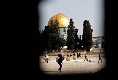 Israeli security forces storm Jerusalem's Al Aqsa Mosque compound on May 10, 2021. AFP