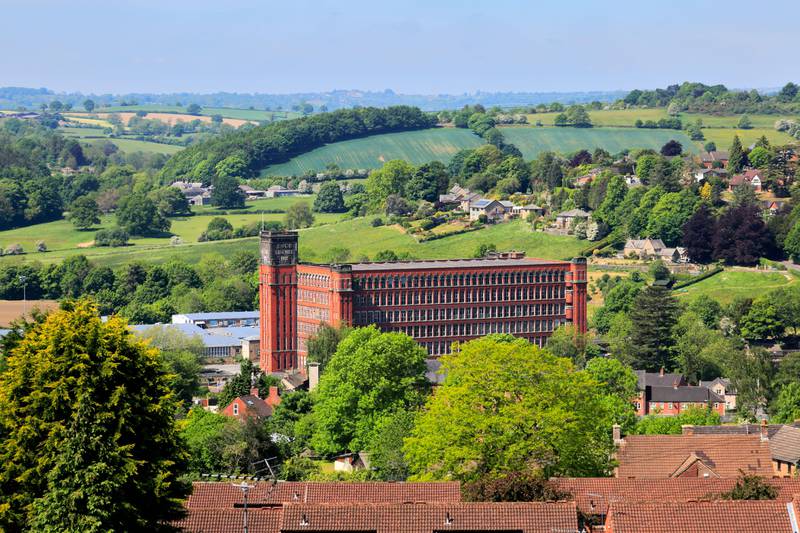 The East Silk Mill in Derbyshire. England, part of the Derwent Valley Mills listing.