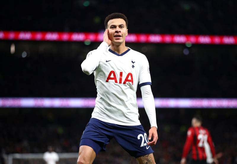 Centre midfield: Dele Alli (Tottenham) – Rejuvenated by Jose Mourinho, his brace against Bournemouth was a throwback to 2016-17 and makes him look the most potent No. 10 in the country. Getty Images