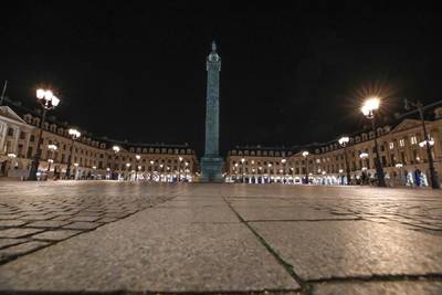 The empty Place Vendome in Paris. AP