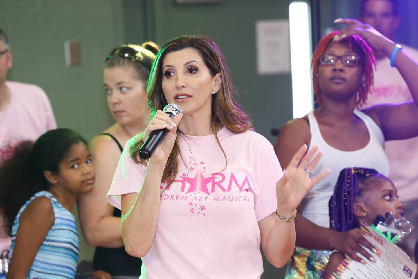 Charm Foundation founder Jaclyn Stapp speaks during The Charm Foundation Back To School Bash at Kirkpatrick Centre on August 4, 2019 in Nashville, Tennessee. Getty Images