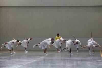Inmates exercise in the Terrorism Confinement Centre complex in Tecoluca, El Salvador. Reuters