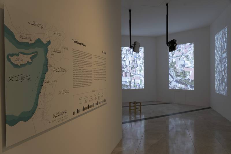 The exhibition begins in the mid-18th century with the rise of Daher al-Omar al-Zaydani, who made Akka his capital in 1748. Photo: Hareth Yousef