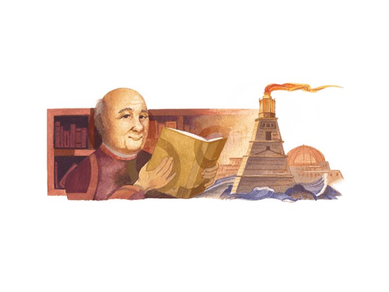 A Google Doodle for Mostafa El-Abbadi's 94th Birthday. Photo: Google