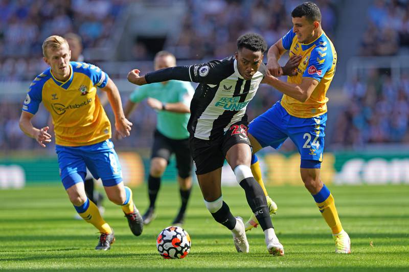 Joe Willock - 6: Mazy run into Saints box in first couple of minutes and one brilliant turn and pass but a generally quiet first half as Newcastle offered little attacking threat until just before break. Yet to hit the same heights as last season but still flashes of quality. PA
