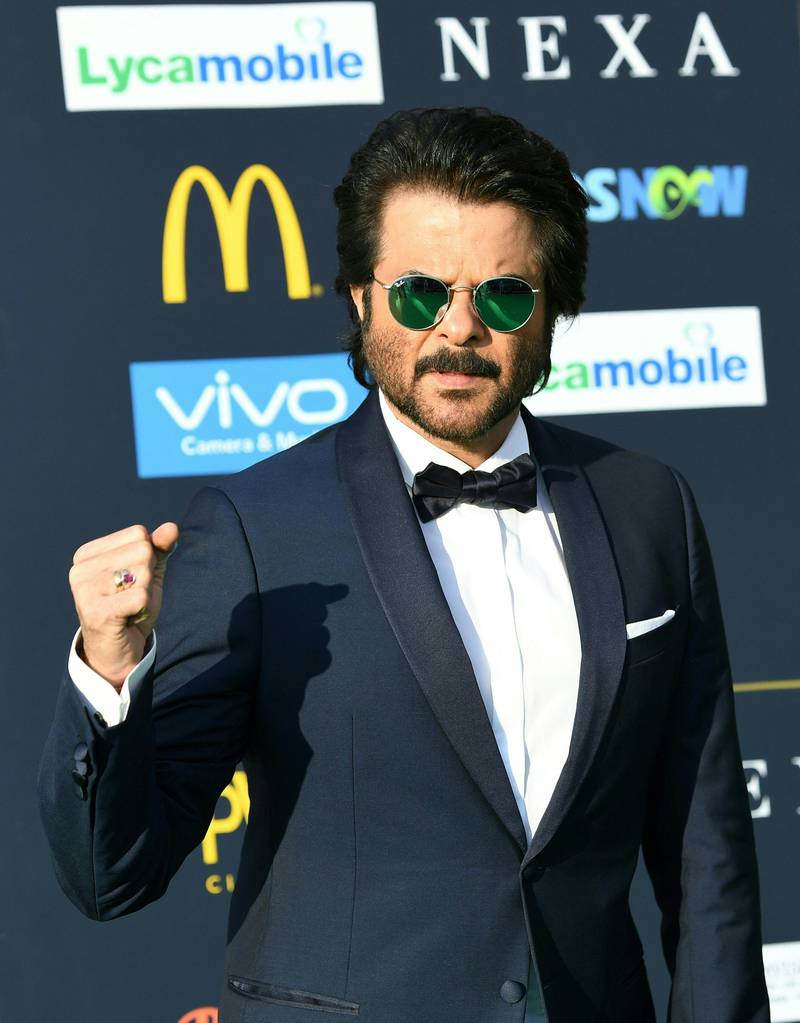 Anil Kapoor arriving on the green carpet in New Jersey in 2017. AFP