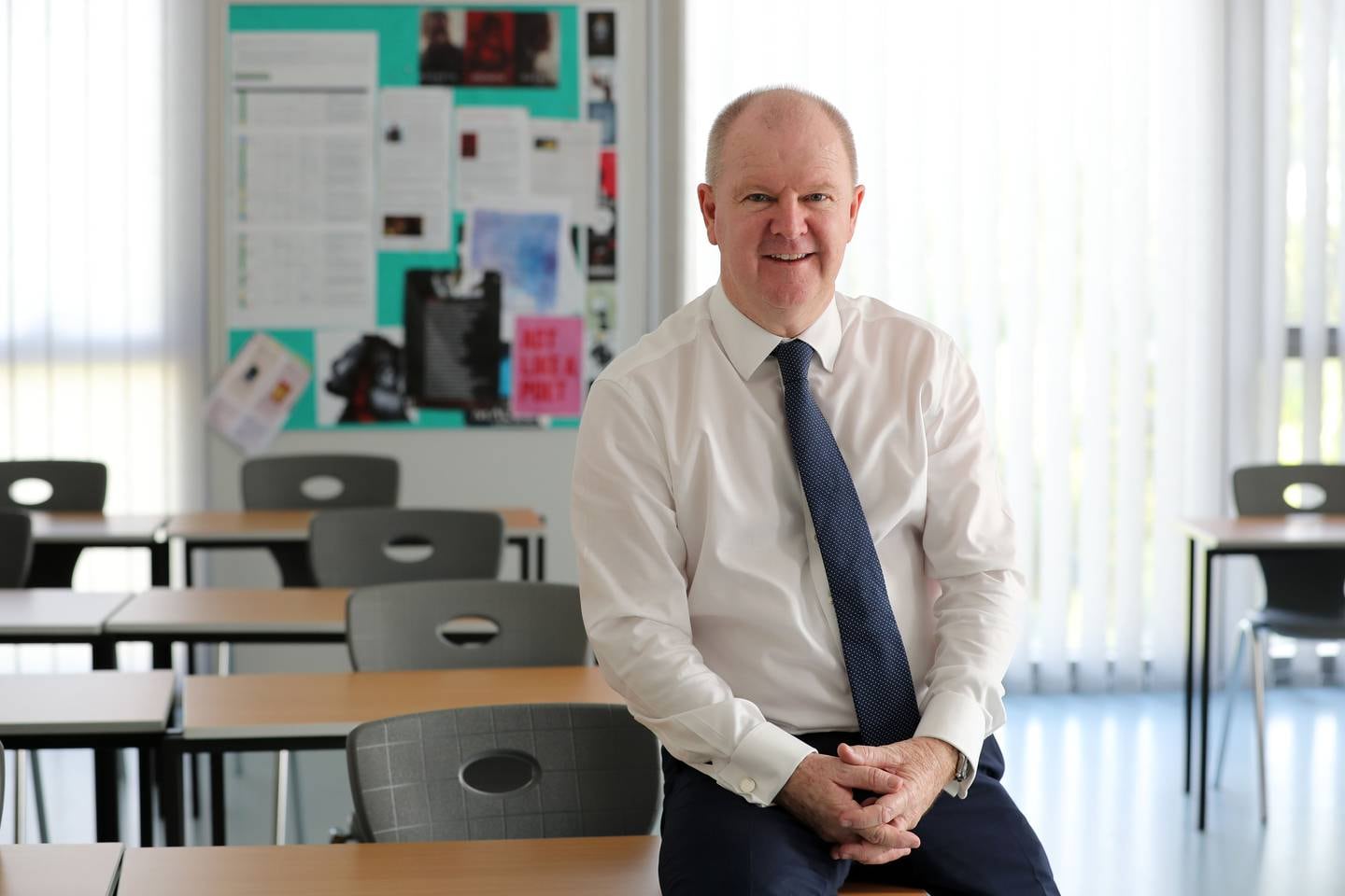Mark Donovan is head of English at Dubai College, and has taught at the school since 1984. 'We felt like the city was creeping out from the Creek towards to meet us,' he said. Chris Whiteoak / The National